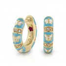 Authentic Lauren G Adams Huggies With Butterflies Earrings E-303G 59544