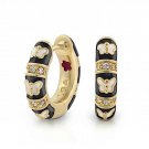 Authentic Lauren G Adams Huggies With Butterflies Earrings E-303G 59543