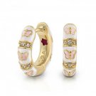 Authentic Lauren G Adams Huggies With Butterflies Earrings E-303G 59541
