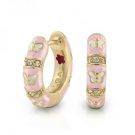 Authentic Lauren G Adams Huggies With Butterflies Earrings E-303G 59540