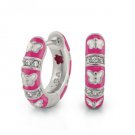 Authentic Lauren G Adams Huggies With Butterflies Earrings E-303 76836