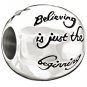 Authentic Chamilia Disney Believe Purple Cz Charm Bead 2025-0871 "Gift Boxed"