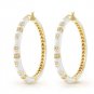Authentic Lauren G Adams Large Hoops Flowers Earrings E-30101G 42967