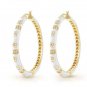 Authentic Lauren G Adams Large Hoops Flowers Earrings E-30101G 42967