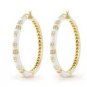 Authentic Lauren G Adams Large Hoops Flowers Earrings E-30101G 42967