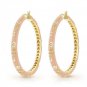 Authentic Lauren G Adams Large Hoops Flowers Earrings E-30101G 42966