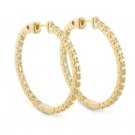 Authentic Lauren G Adams Hoop With CZ IN & OUT Earring E-0076B 36424