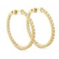 Authentic Lauren G Adams Hoop With CZ IN & OUT Earring E-0076B 36424
