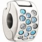 Authentic Chamilia  Glimmer Lock - Blue and Clear Swarovski Charm Bead 1430-0006