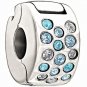 Authentic Chamilia  Glimmer Lock - Blue and Clear Swarovski Charm Bead 1430-0006