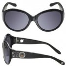 Kameleon KSG005B  Sunglasses With Rounded Frames & White Swarovski Crystals
