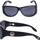 Kameleon KSG001B - Black Sunglasses With Swarovski Crystal Line Down Temple