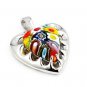 AUTHENTIC MURANO MILLEFIORI HEART PENDANT WITH CUTOUT DESIGN 8MP2930 BY ALAN K