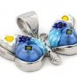 AUTHENTIC MURANO BLUE BUTTERFLY MILLEFIORI ANIMAL PENDANT 8MP187D5 BY ALAN K