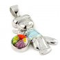 AUTHENTIC MURANO MILLEFIORI BOY PENDANT WITH BASEBALL BAT 8MP1090 BY ALAN K