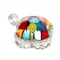 AUTHENTIC MURANO MILLEFIORI CLOVER PENDANT WITH CZ ACCENTS 8MP3140 BY ALAN K