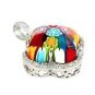 AUTHENTIC MURANO MILLEFIORI CLOVER PENDANT WITH CZ ACCENTS 8MP3140 BY ALAN K