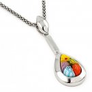 AUTHENTIC MURANO MILLEFIORI DANGLING SMALL DROP PENDANT 8MP684 BY ALAN K