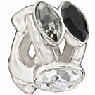 Authentic Chamilia Splendid Marquis - Black and White Charm Bead 2083-0458