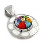 AUTHENTIC MURANO MILLACRELI MULTI COLOR FLOWER PENDANT 8MP550 BY ALAN K