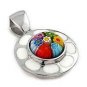 AUTHENTIC MURANO MILLACRELI MULTI COLOR FLOWER PENDANT 8MP550 BY ALAN K