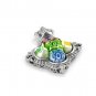 AUTHENTIC MURANO MILLEFIORI CROSS SHAPE BEADED PENDANT 8MP3230 BY ALAN K