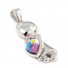 AUTHENTIC MURANO GIRL PENDANT WITH DANGLING HEART PURSE 8MP1080 BY ALAN K