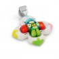 AUTHENTIC MURANO MULTICOLOR MILLEFIORI CROSS PENDANT 8MP3220 BY ALAN K