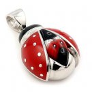 AUTHENTIC MURANO RED LADYBUG MILLEFIORI ANIMAL PENDANT WITH CZ 8MP485 BY ALAN K