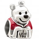 Authentic Chamilia Disney Love, Winnie the Pooh Charm Bead 2020-0676 Gift Boxed