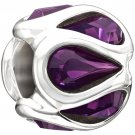 Authentic Chamilia Embrace - Purple Swarovski Charm Bead 2025-0937
