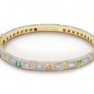 Authentic Lauren G Adams Bangle Flowers & Clear CZ'S Design B-39001G 42177