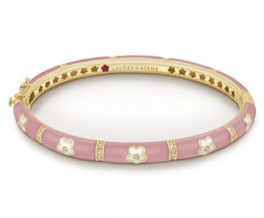 Authentic Lauren G Adams Bangle Flowers & Clear CZ'S Design B-39001G 51027