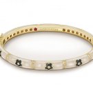 Authentic Lauren G Adams Bangle Flowers & Clear CZ'S Design B-39001G 42173