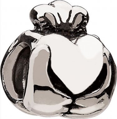 AUTHENTIC CHAMILIA STERLING SILVER GC-13 IRISH CLADDAGH RING BEAD CHARM