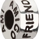 Authentic Chamilia Sterling Silver GE-14 Friend Amigo Wheel Charm Bead