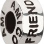 Authentic Chamilia Sterling Silver GE-14 Friend Amigo Wheel Charm Bead
