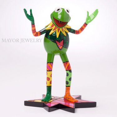 Disney Romero Britto Kermit The Frog From The Muppets Figurine 4027897 Enesco