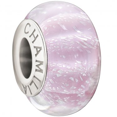 Authentic Chamilia Glitter - Pink Charm Bead 2116-0104 "Gift Boxed"