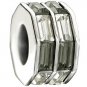 Authentic Chamilia Double Baguette - Black & White Charm Bead 2083-0398