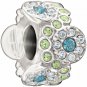 Authentic Chamilia Daisy Bouquet - Green and Blue Charm Bead 2083-0457