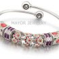 Authentic Chamilia Bangle with Charm Gift Set #6
