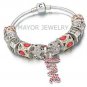 Authentic Chamilia Silver Snap Bracelet with Charm Gift Set #5