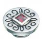Authentic Kameleon Sterling Silver Cranberry Ice CZ Jewelpop KJP385