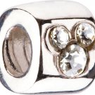 Authentic Chamilia Disney Gem Mickey - Clear CZ Charm Bead DIS-500A "Gift Boxed"