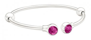 Authentic Chamilia Crystal Bangle Accents - Fuchsia Swarovski 1025-0003