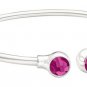 Authentic Chamilia Crystal Bangle Accents - Fuchsia Swarovski 1025-0003