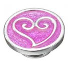 Authentic Kameleon Sterling Silver Pink Enamel Scrolled Heart Jewelpop KJP352