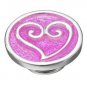 Authentic Kameleon Sterling Silver Pink Enamel Scrolled Heart Jewelpop KJP352