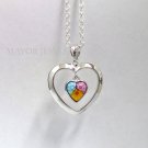 Authentic Millefiori Murano Sterling Silver Heart Pendant by Alan K 8MP1870259